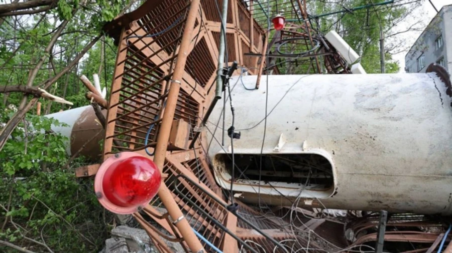 Голова Харківської ОВА показав наслідки влучання ракети РФ в телевежу