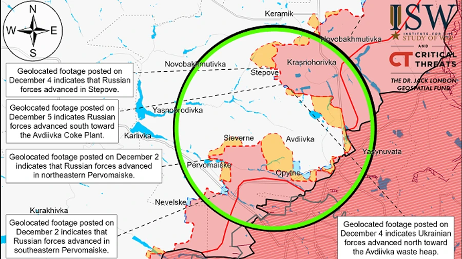 Сили оборони змусили окупантів відступити з двох позицій біля Авдіївського коксохіму – ISW