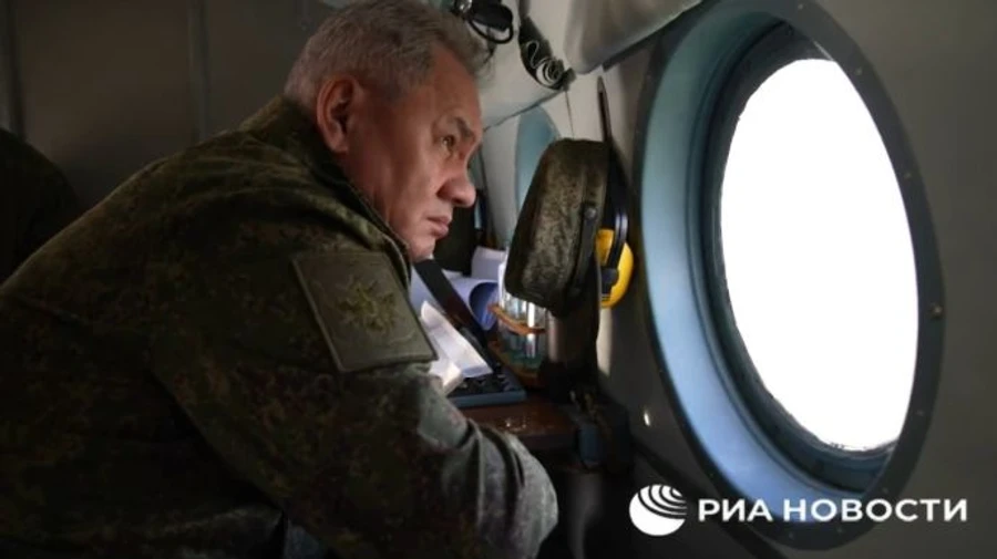 Shoigu visits occupied territory in Ukraine