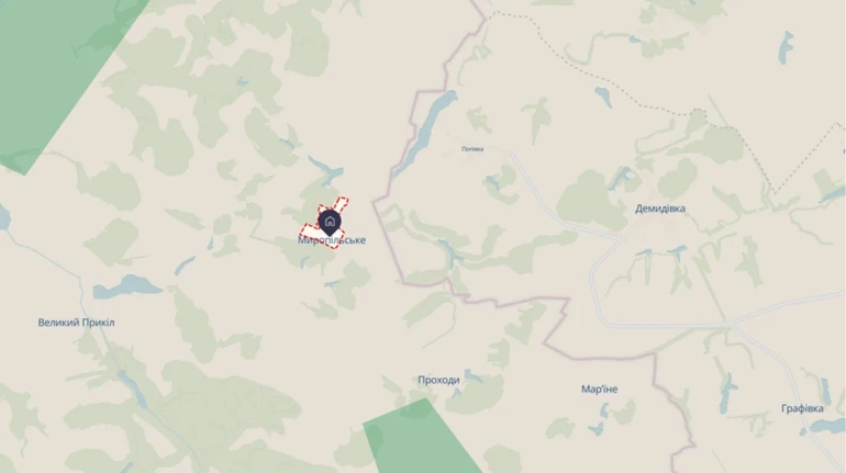 Возле поселка Миропольского на границе с РФ украинские бойцы отошли на новые рубежи