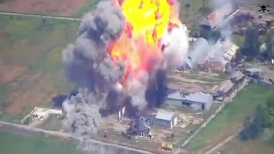 Ukrainian Air Force releases footage showing precision strike on Russian facilities