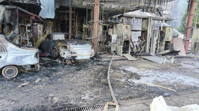 У KLO показали момент займання на АЗС у Києві, поліція розповіла подробиці