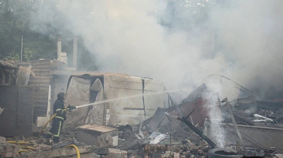 Fires rage in Khmelnytskyi and Ivano-Frankivsk oblasts due to Russian attack – photos