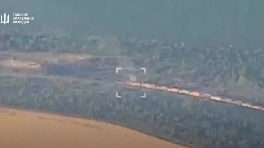 Ukrainian intelligence sabotages railway and Russian locomotive in occupied Zaporizhzhia Oblast – video
