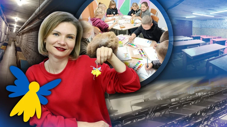 Поддоны вместо кроватей, столик из дверей и голые стены. Как фонд Ангелы свободы преображает укрытия в школах и детских садах