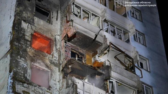 One killed, five injured in combined Russian strike on Zaporizhzhia – photos, video