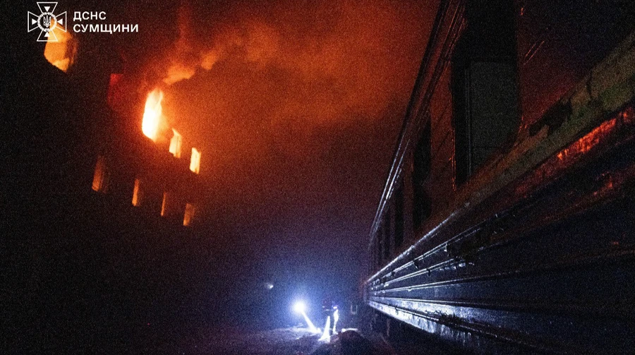 Russians attack Ukrainian railway again: rolling stock damaged, train delayed