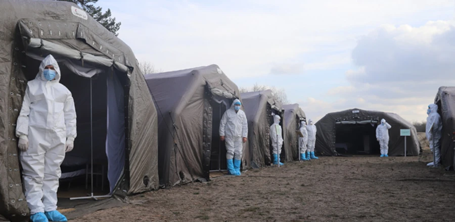 Під Києвом розгорнули мобільний шпиталь для хворих на Covid-19