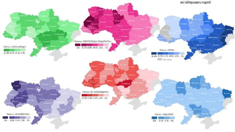 Слуги народа на местных выборах были в первых тройках в 16 областях – Рейтинг