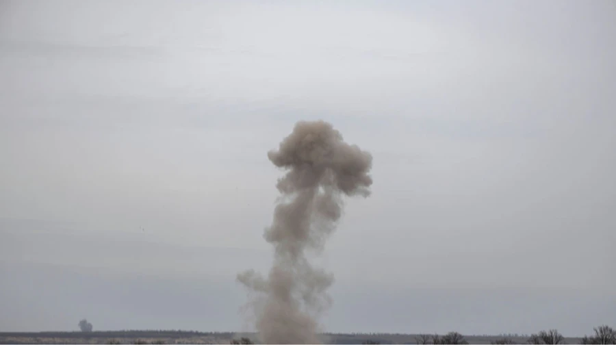 Russian forces attack infrastructure facility in Kharkiv