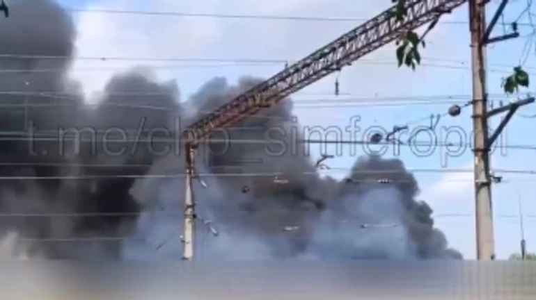 Ammunition storage points detonates in Crimea due to UAV attack; civilians evacuated