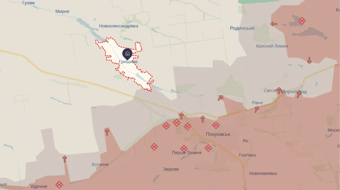 Russians amass forces for assault on Hryshyne on Pokrovsk front, military says