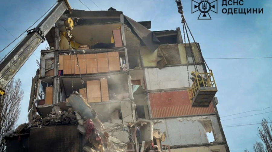 Four more people may still be under rubble after Russian attack on apartment block in Odesa