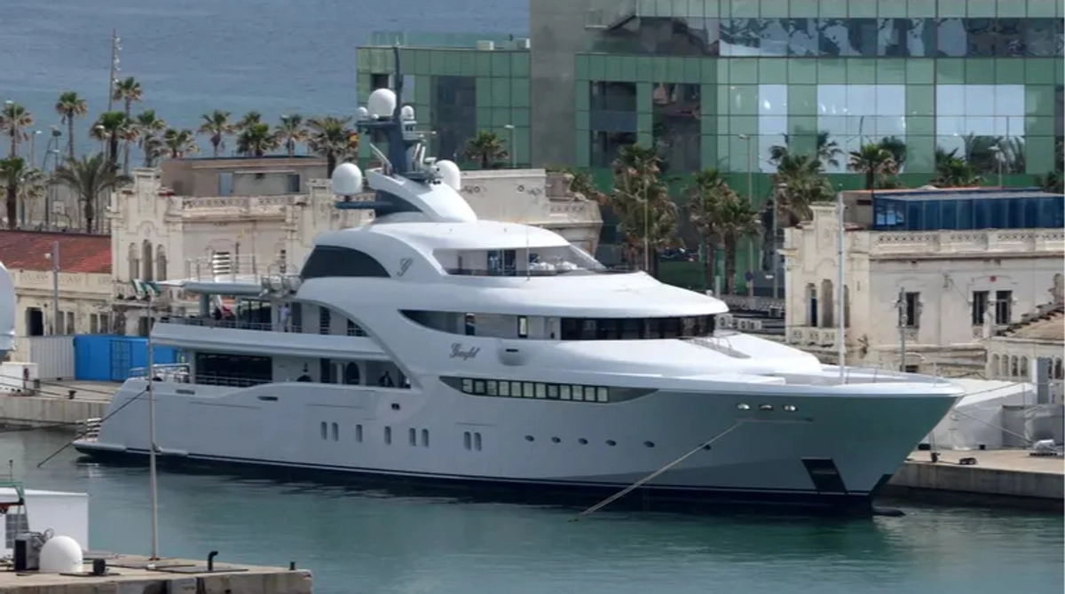 Luxury yacht linked to Putin passes Denmark under Russian naval escort