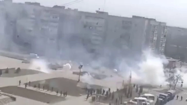 In Enerhodar, Russians disperse a rally with mortar fire – there are wounded