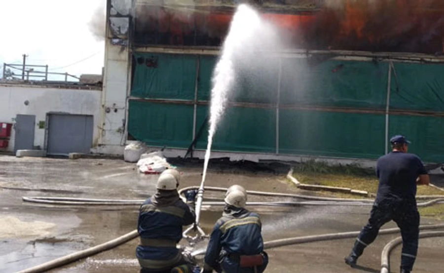 Под Киевом полыхает птицефабрика