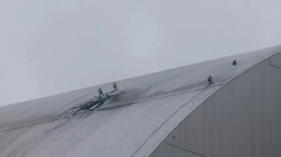 Ukraine's State Emergency Service reports on situation at Chornobyl nuclear plant since Russian drone strike: work underway at 100 m height – video
