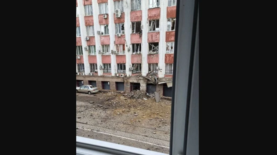 Missile strikes Russian-headed Internal Ministry in Donetsk 