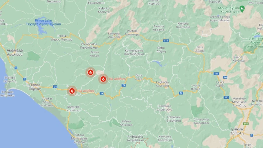 У Греції через лісові пожежі евакуюють ще 12 населених пунктів на Пелопоннесі