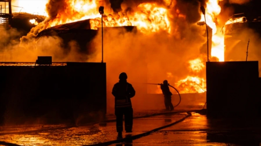 Russia hits oil depot belonging to Azerbaijani company SOCAR in Ukraine, injuring employees