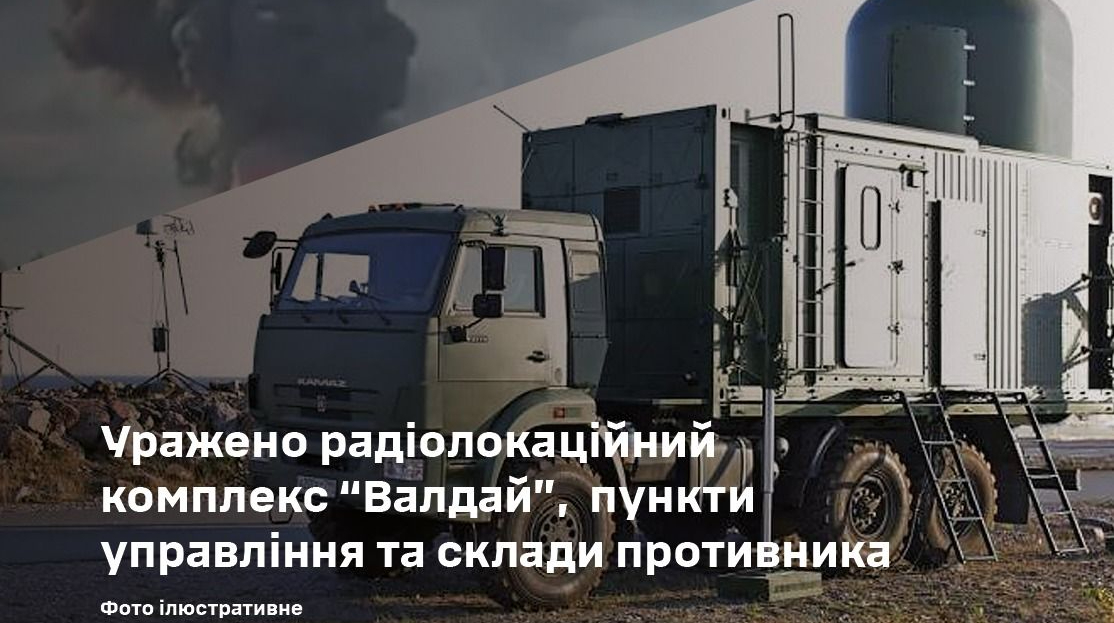 Ukrainian defence forces strike Russian Valdai radar station