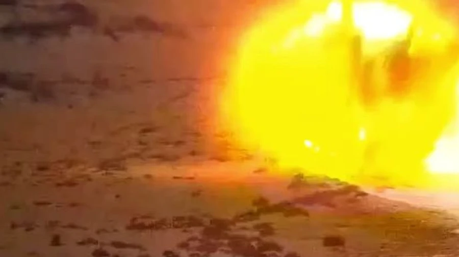 Mine washed ashore by storm is destroyed in Odesa Oblast