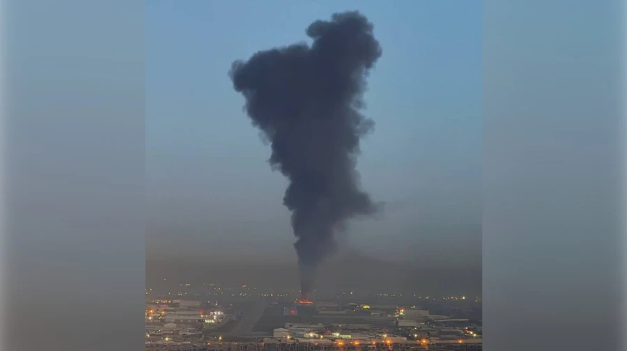 US airbase in Erbil burns after Iranian missile strike