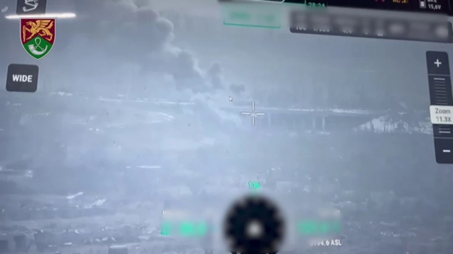 Air Assault Troops show Russian military base being destroyed – video