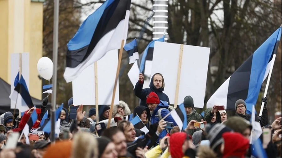 В Естонії тисячі людей протестували проти вакцинації та ковід-сертифікатів