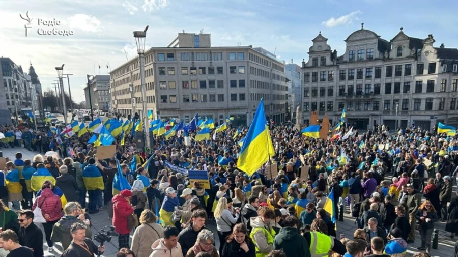 Pro-Ukraine rallies held in Prague and Brussels – photos