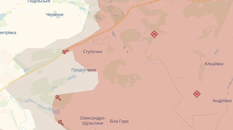 DeepState: Армія РФ змогла просунутись на Харківщині та Донеччині