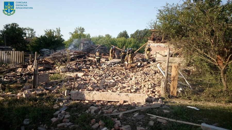 Russian forces hit private house in Sumy Oblast with Shahed attack UAV, leaving 2 killed