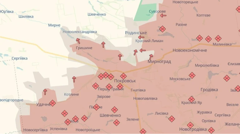 DeepState: Росіяни просунулись на Донеччині та в Запорізькій області