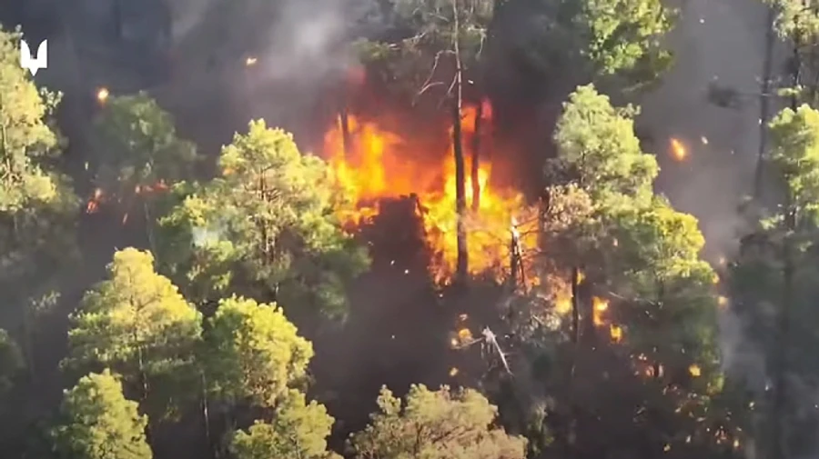 Defence Forces destroy Russian Solntsepyok heavy MLRS – video