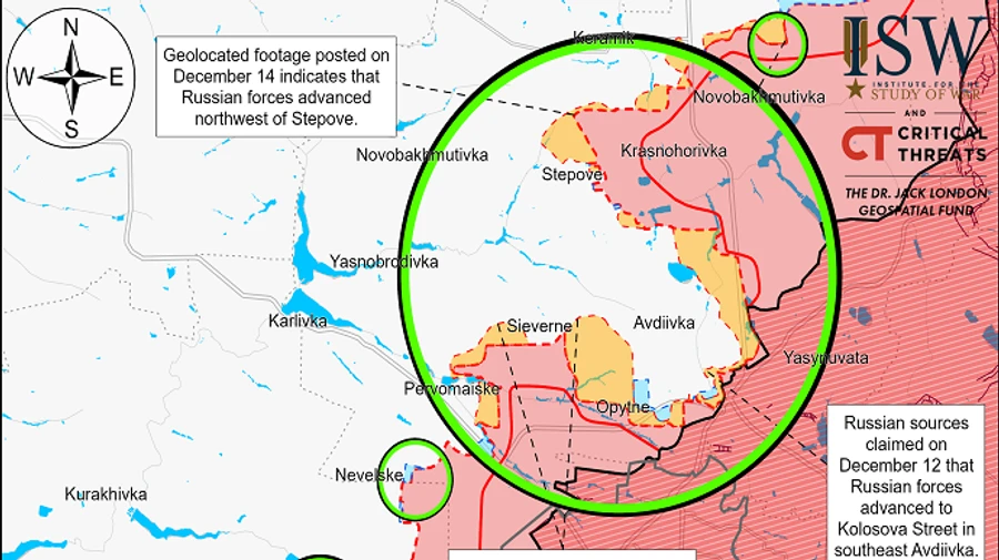 Russians advance near Avdiivka in the area of Stepove – ISW