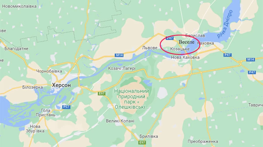 Russian forces hit Kherson Oblast using guided bombs
