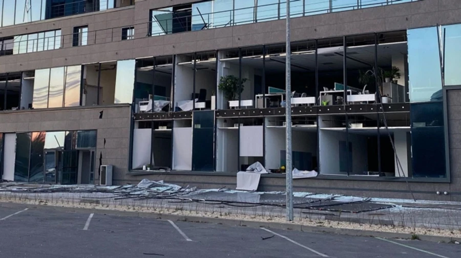 Russian attack on Dnipro this morning damages hotel, fitness centre and office – photos