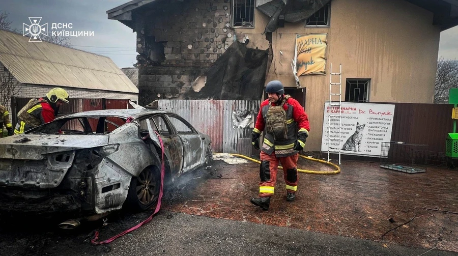 Russian drone hits veterinary clinic in Kyiv Oblast, killing all the animals