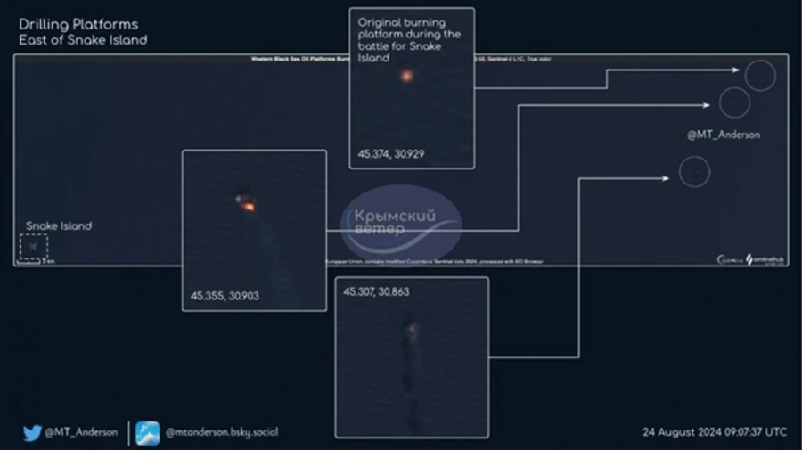Oil and gas drilling platforms catch fire in Black Sea – media