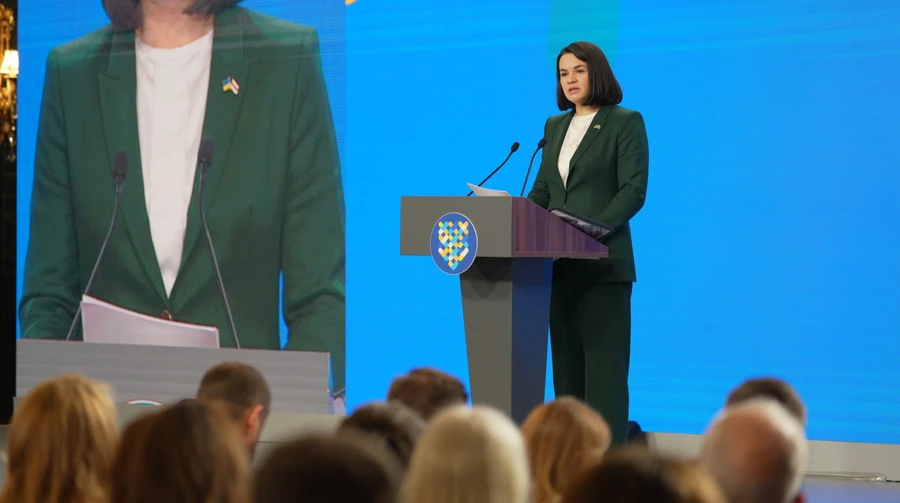 Тихановская в Киеве заявила, что победа Украины имеет решающее значение для будущего Беларуси