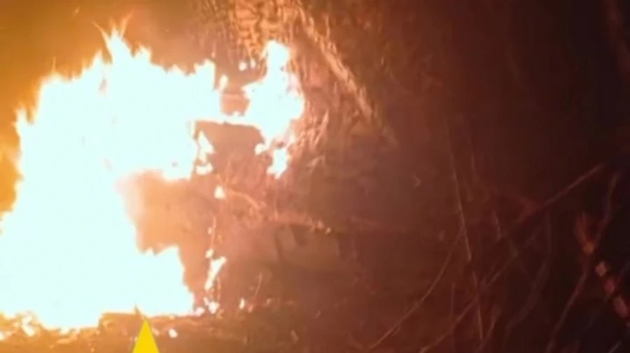 Партизани спалили танк на Донеччині