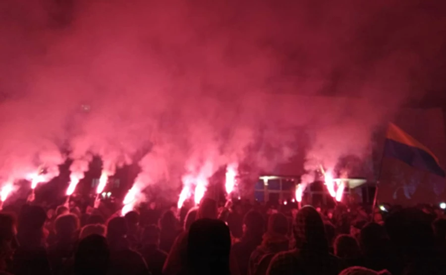 В столице около полутысячи человек митинговали под МВД