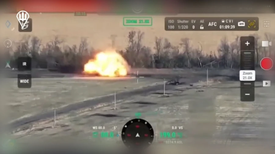 Ukrainian Air Assault Forces show destruction of Russian armoured vehicles in Russia's Kursk Oblast – video