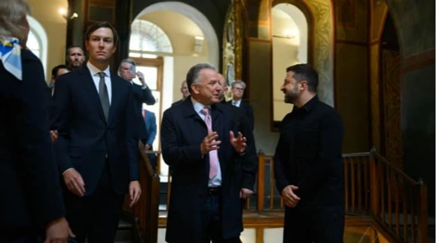Zelenskyy shows Trump envoys interior of St Sophia Cathedral in Kyiv – photos