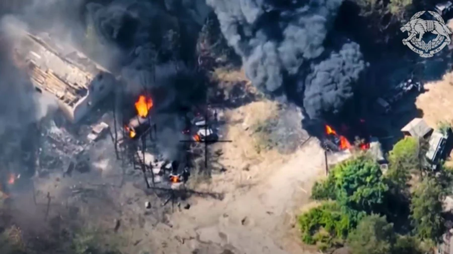 Beautiful and necessary: the special forces show how to destroy a Russian column