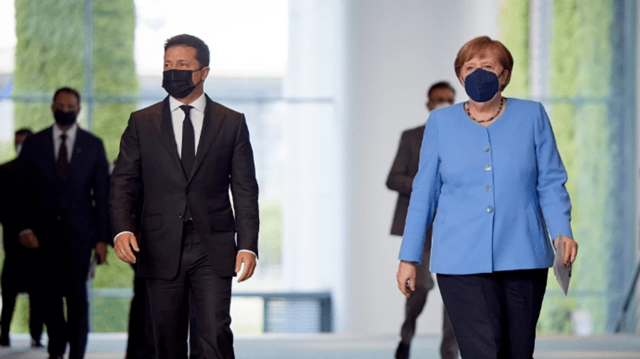 Встреча Зеленского и Меркель завершилась