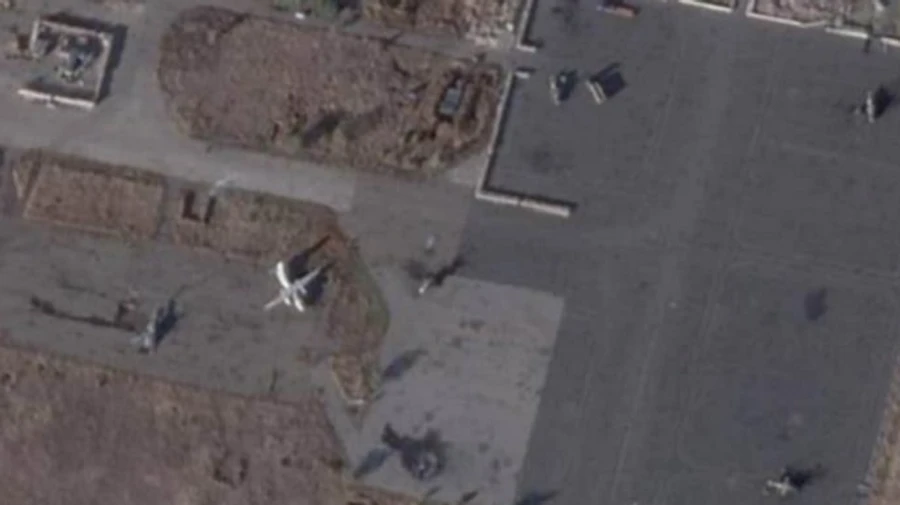Satellite shows damage to Luhansk airfield after strikes by Ukraine's Armed Forces