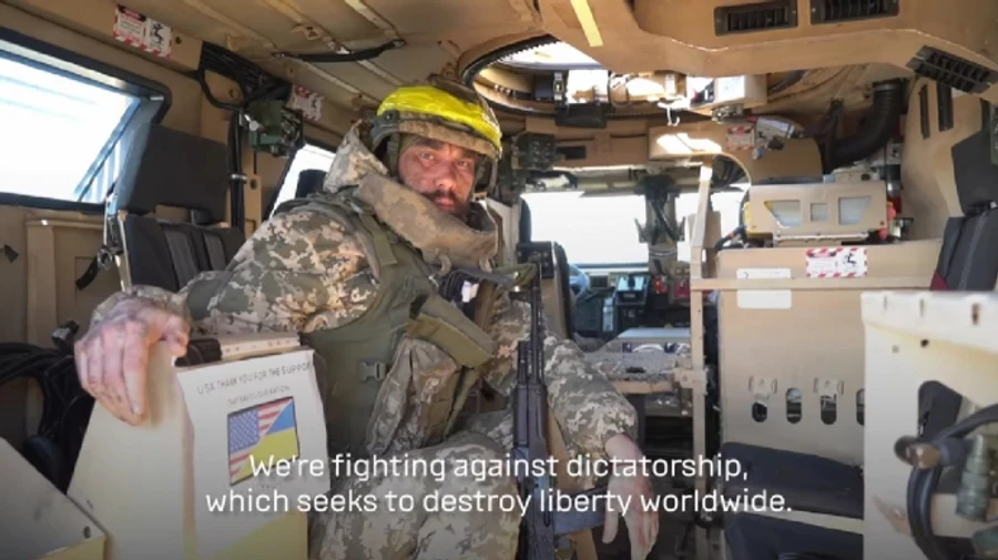 Soldiers from Ukraine's Ground Forces thank people of United States for their assistance – video
