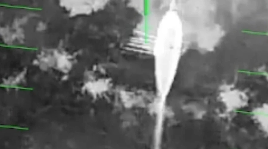 Ukrainian troops destroy Russian military shelter with Ukrainian-made 120mm mortar bomb dropped by drone – video