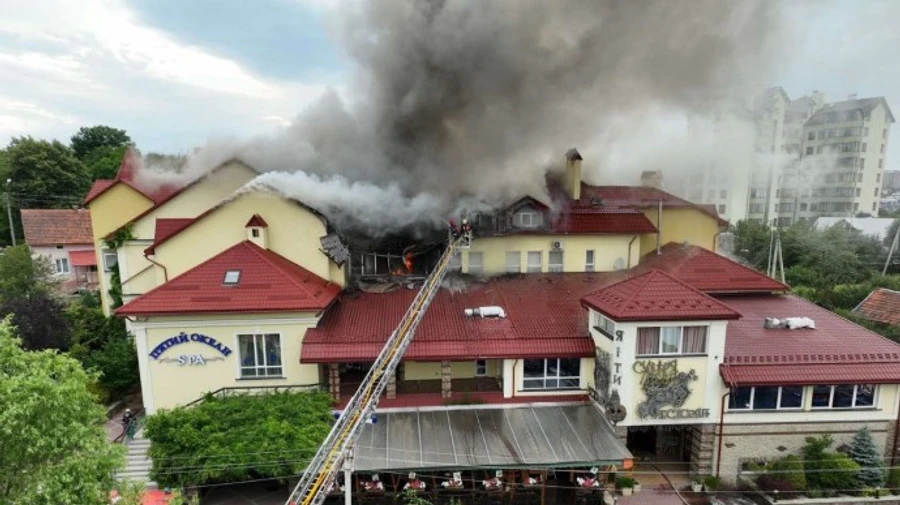 В Трускавце горит отель